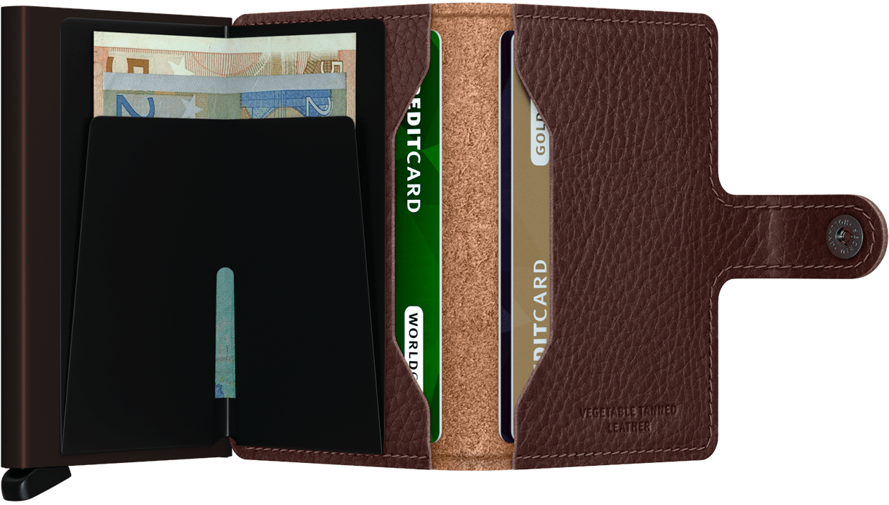 Miniwallet Vegetable Tanned Espresso Brown