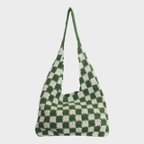 Häkeltasche mit Schachmuster